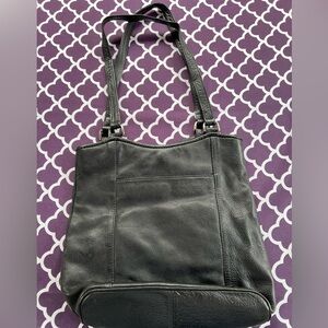 Women’s Black Soft Leather Bag Pocketbook